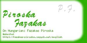 piroska fazakas business card